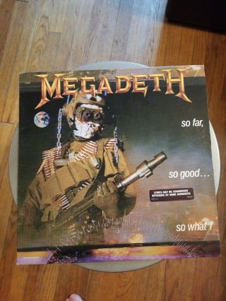Vintage Vinyl Record Megadeth So Far So Good So What Mary Jane Set World Afire