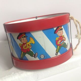 Vintage Ohio Art Company Metal Tin Toy Drum Marching Band No Rust