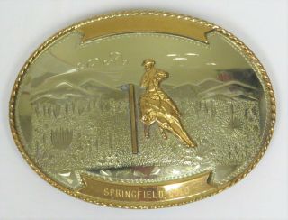 Vintage Comstock Silversmiths German Silver Rodeo Belt Buckle - 1972 1st Place