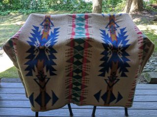 Vintage Biederlack Blanket Native Southwest Snap Zip Sleeping Bag Cuddle Wrap