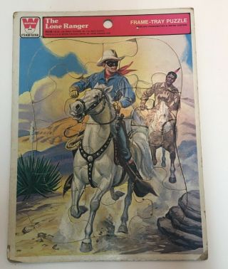 Vintage 1951 The Lone Ranger Frame Tray Puzzle From Whitman