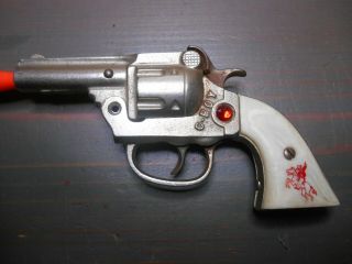 Vintage Cowboy / C - Boy Metal Toy Gun With Red Logo On Handle 6.  75 Inches
