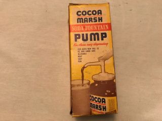 1950’s Cocoa Marsh Soda Fountain Pump