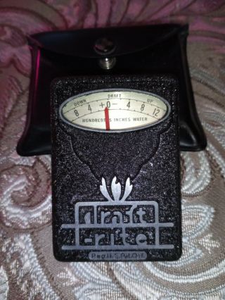 Vintage Bacharach Draft - Rite Pocket Guage Manometer