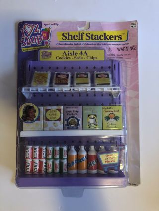 Rare 1997 Meritus Toys I Love 2 Shop Supermarket Shelf Stackers Aisle 4a