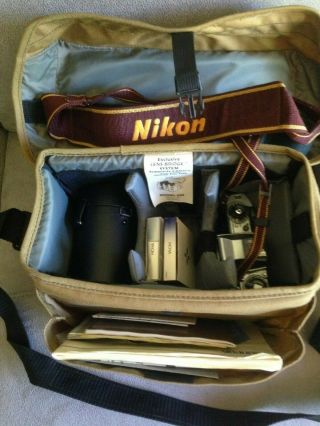 Nikon Fg Vintage 35mm Film Camera Bundle Sigma 35 - 135 Lens,  Filters Manuals
