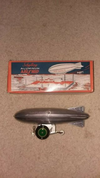 Schylling Aluminum Airship Graf Zeppelin Wind - Up Tin Toy Collector