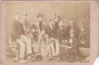 Old Vintage Photo Men Women Glamour Hats Dress Morecambe Lancashire Named At3f