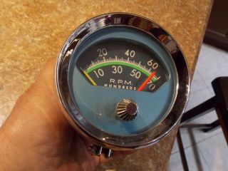 Vintage 1960/70s Ac 7,  000 Rpm Tachometer 1549831 Made In Usa