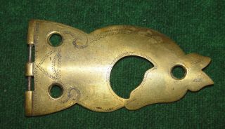 18th Or 19th Century Kentucky Or Pennsylvania Rifle Brass Patchbox Base