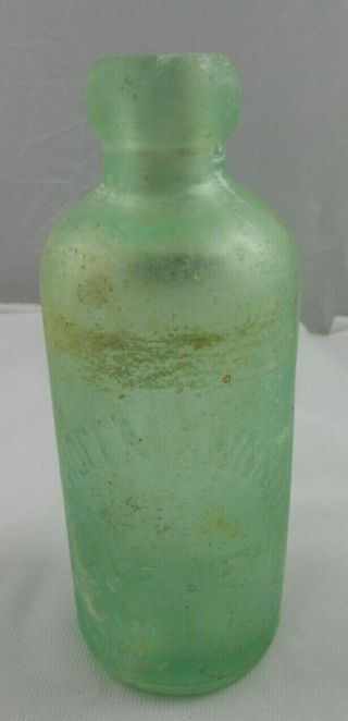 Vtg C Hoffmann Co Lake View Lakeview Chicago Ill Il Hutchinson Bottle Scarce