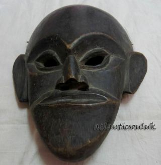 M319 Hand Crafted Wood Wall Hanging Collectible Home Decor Old Mask Tibet Nepal