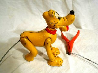 Vintage Marx Linemar Walt Disney Productions Remote Control Tin Litho Pluto