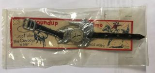 1950s Cisco The Kid Roundup Time Cowboy On Horse Toy Watch In Package