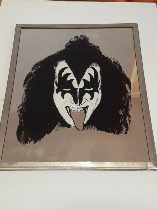 Kiss Mirror Vintage Band Mirror Gene Simmons Silver Mirror 8x10