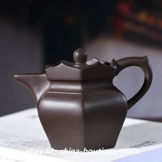 Chinese Yixing Zisha Pottery 230cc Purple Clay Teapot Handmade Monk Hat Pot 僧帽壶