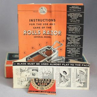 Vintage Rolls Razor Imperial No 2 Made In England W/ Pamphlets