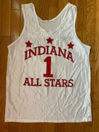 Tom Coverdale Vtg Indiana Hoosiers High School Basketball Jersey Sz M All Stars