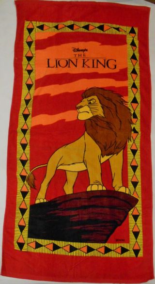 Disney The Lion King Simba Beach / Pool Towel Vintage Wall Art 30x60 "