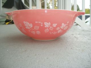 Vintage Pyrex Pink 444 4qt Cinderella Gooseberry Large Mixing Bowl