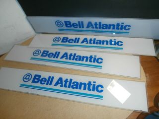 4 Vintage Bell Atlantic Pay Phone Telephone Plexiglass Signs