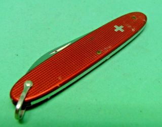 Victorinox / Elinox 84mm Popular Swiss Army Knife In Red Alox With Bail