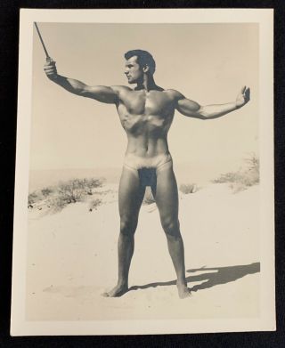 Vintage Male Physique Photo - Bruce Of Los Angeles - Gay Interest - 4x5 B/w 6