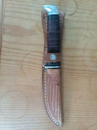Vintage CASE XX Fixed Blade Knife w/Sheath 3FINN SSP 2