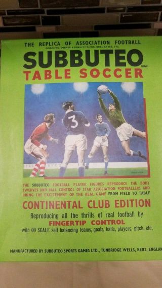 Vintage Subbuteo Table Soccer Football Continental Club Edition