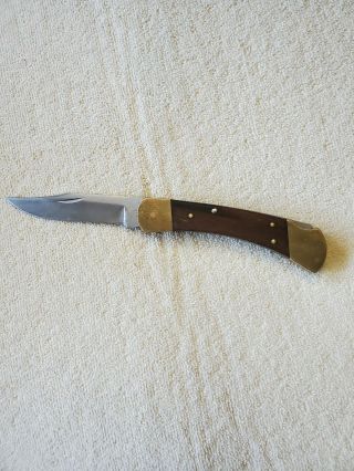 Vintage Buck 110 Folding Knife W Sheath