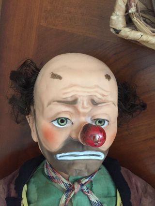 Vintage 1950s Baby Barry’s Emmett Kelly “Weary Willie The Clown” Hobo Doll 2