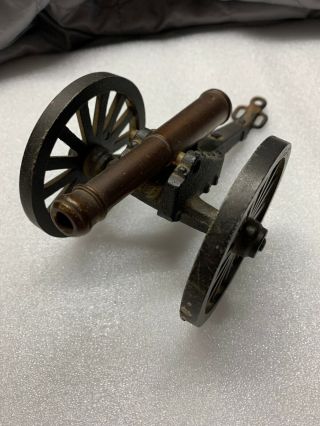 Authentic Miniature Brass & Cast Iron Metal Civil War Cannon Mfco 1/3 Toy