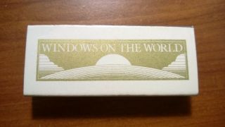 Old Vintage " Windows On The World  107th Floor World Trade Center " Matchbox
