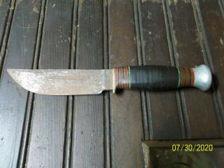 Vintage P.  Holmberg Eskilstuna Sweden Hunting Knife Rust Restore Or Parts