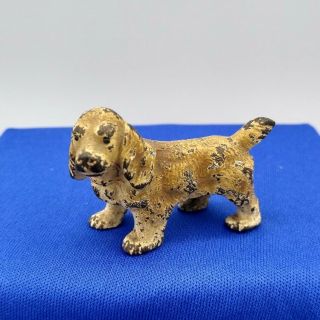 Cast Iron Hubley Cocker Spaniel Dog Paperweight Figurine