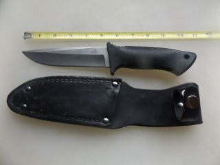 Gerber Harsey Hunter Fixed Blade Knife With Leather Sheath