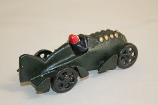 Antique Vintage Style Cast Iron Folk Art Piston Race Car Toy Man Cave Decor