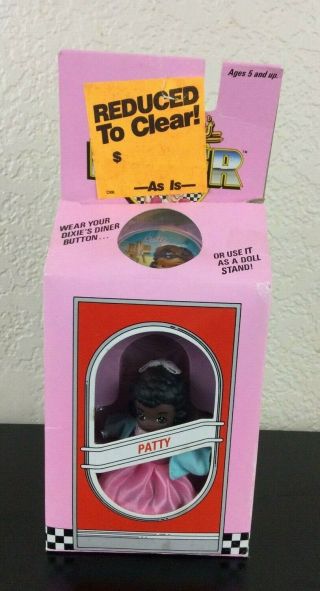 Tyco Dixie’s Diner Kids,  1988 Patty Doll And Button / Stand