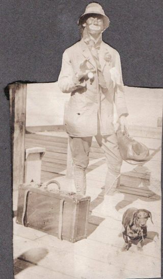 Vintage Photograph Racist Dachshund Dog Black Americana Seattle Washington Photo