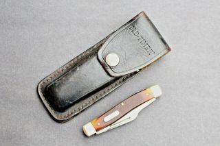 Vintage Schrade Usa 80t Old Timer Senior Stockman 3 Blade Pocket Knife