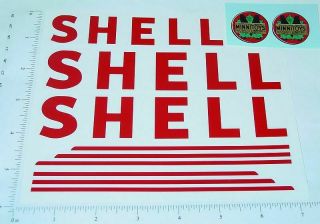 Otaco Minnitoys Shell Tanker Truck Stickers Mn - 008