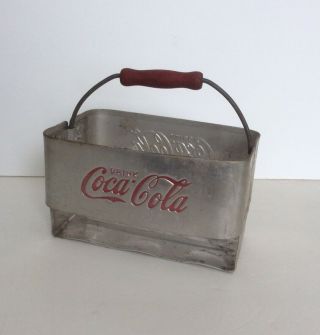 Vintage 1950s Coca Cola Aluminum 6 Six Pack Bottle Holder Carrier Caddie