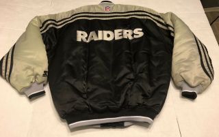 Vintage Pro Line Starter NFL Oakland Raiders Bomber Jacket Men Medium 90s 80s 3