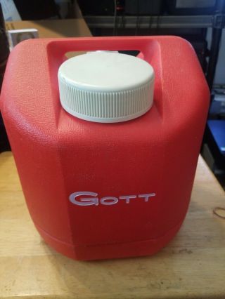 Vintage Gott Tip N Tap Red 5 Quart Water Jug Model 1505
