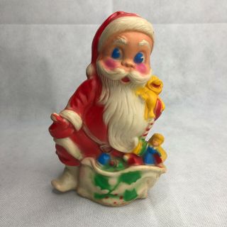 Vintage Dreamland Creations Santa Claus Toy Bag Christmas Squeak Toy