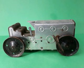 Vintage General Metal Toys Tin Litho Wind - Up Tank Bulldozer Toy Tractor Parts