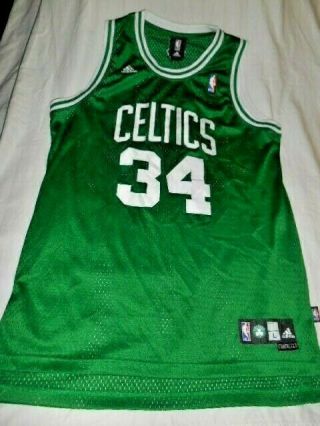 Vtg Htf Adidas Paul Pierce Swingman Stitched Jersey 34 Boston Celtics Nba Sz.  L