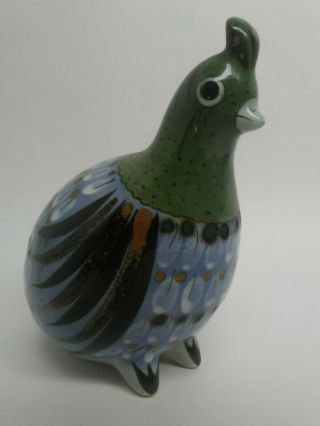 Ken Edwards Quail Bird El Palomar Mexico Pottery 6.  75 " H X 4.  25 " D Vintage