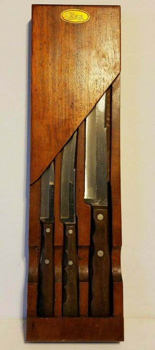 Case Xx Cap 283 - 8 M 282 - 5 221 Cp Kitchen Cutlery Knife Set W/ Wood Holder
