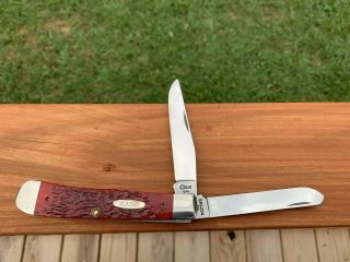 Case Xx Trapper Knife 6254 Dark Red Bone 1994